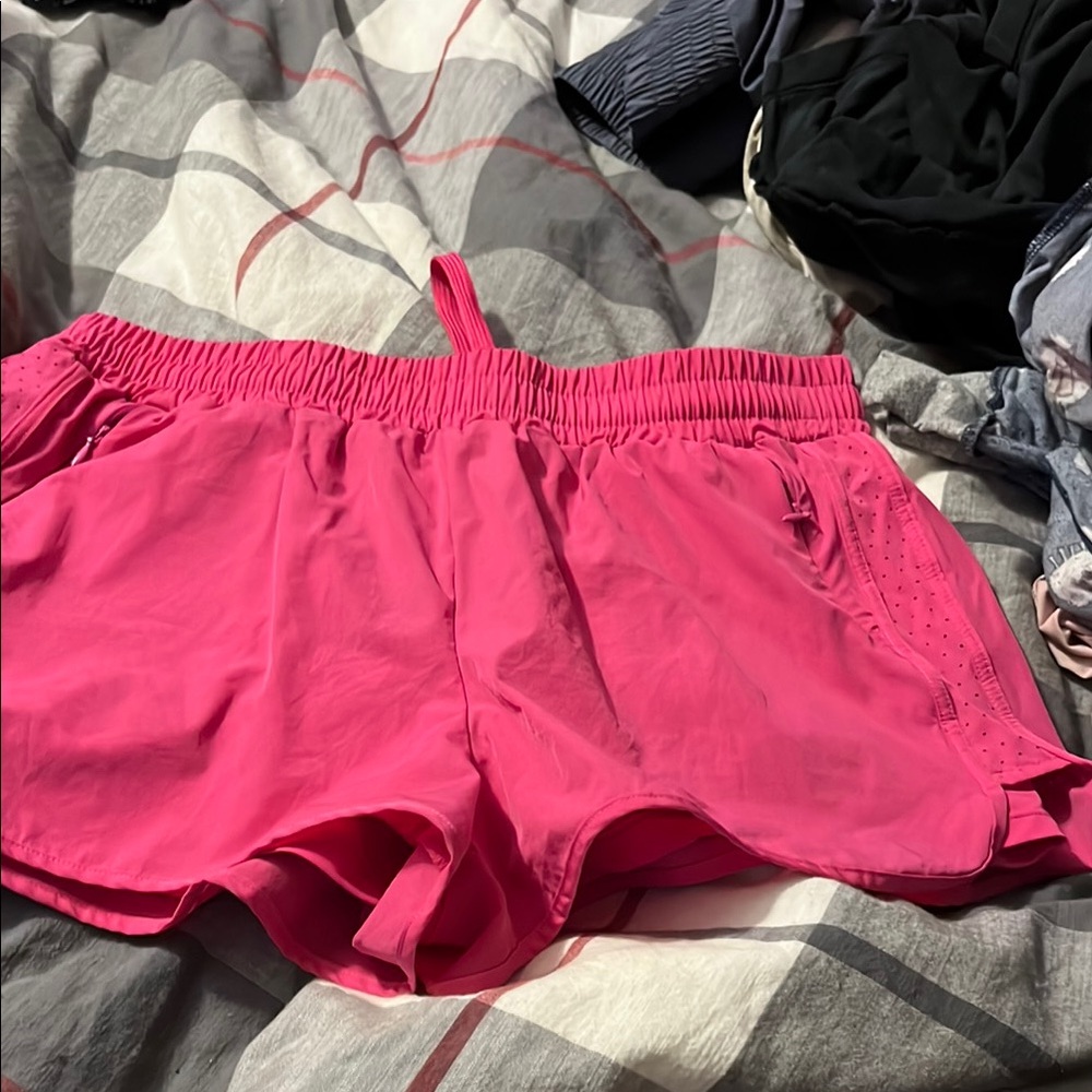Amazon Essentials Pink Athletic Shorts Lightweight Elastic Waist